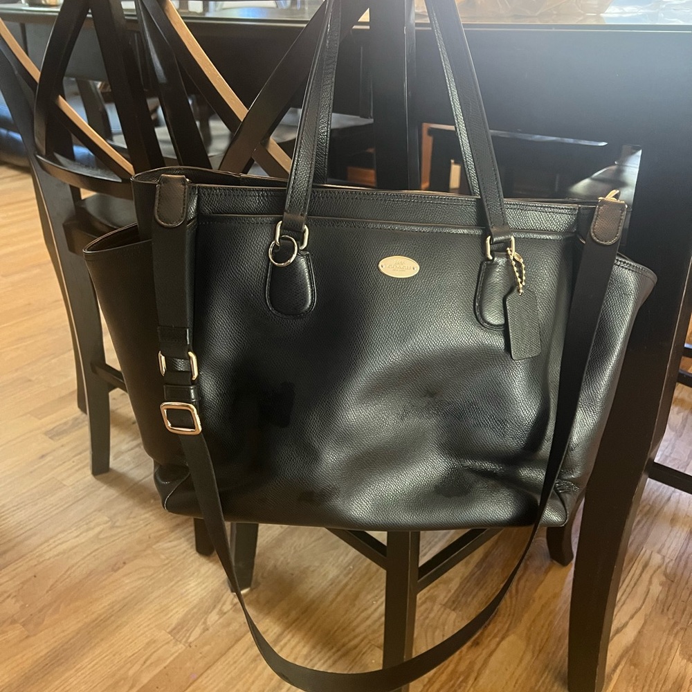 Large diaper bag with changing pad